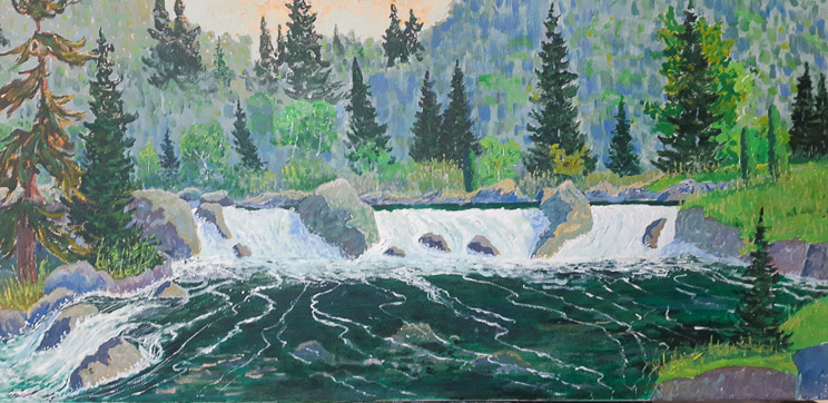 Algonquin Waterfall  Acr  15x30  $675