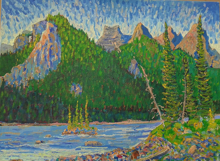 Horsefly River  Cariboo B.C.  acr  12x18  $430