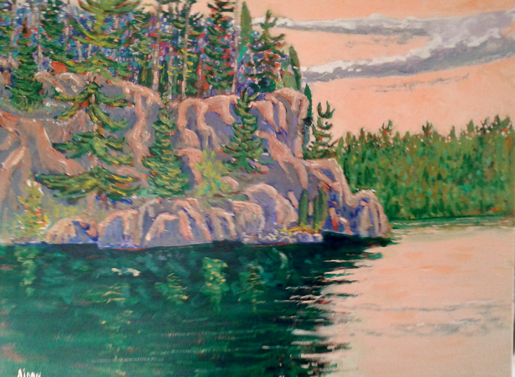 Lost Lake - Gowganda Ont.  16 x 20   Acr   $500