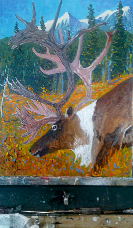 WOODLAND CARIBOU   12 x 16    $300